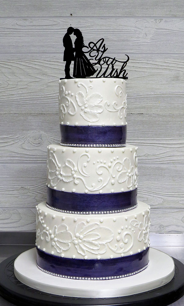 Colour Splash Two Tier Wedding Cake | rebakerscake