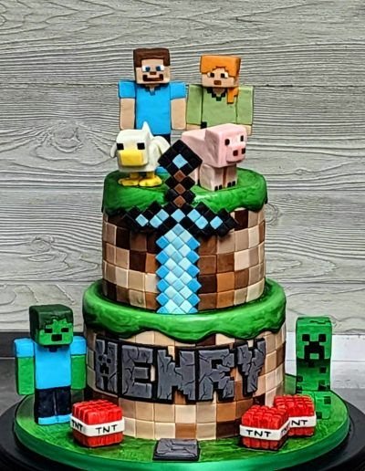 Minecraft Birthday Cake