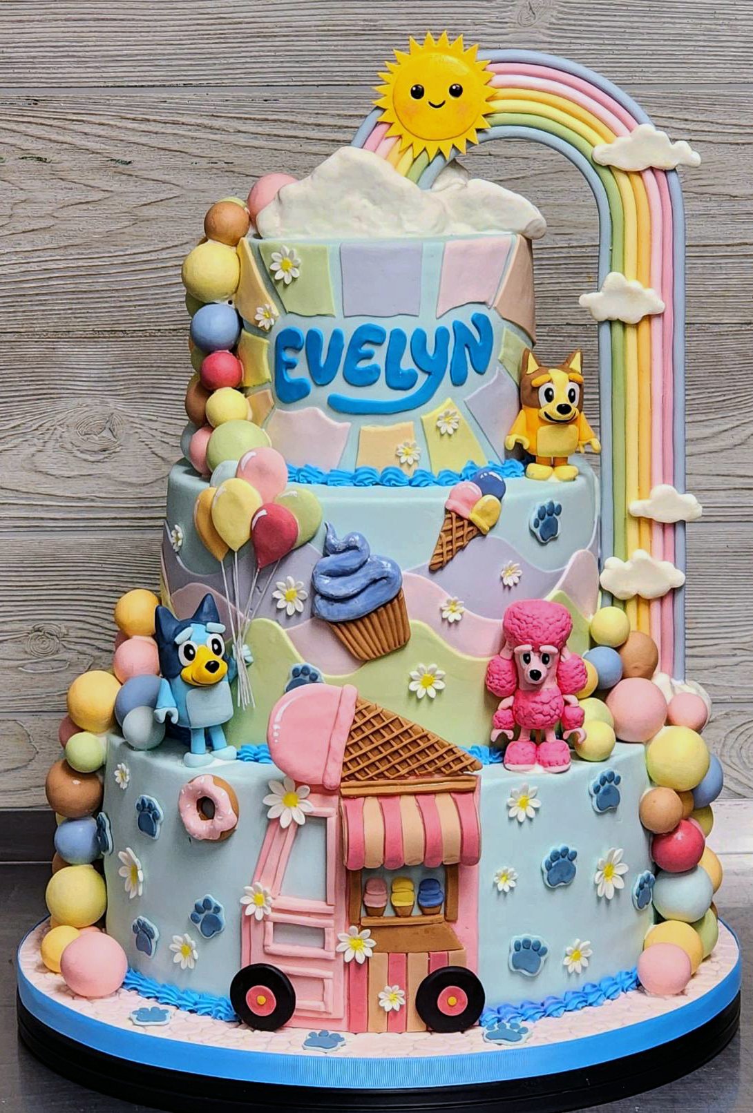 Bluey Birthday Cake