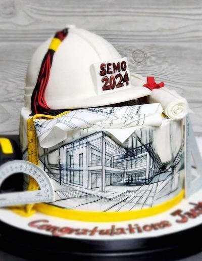 Construction Engineering Degree Graduation Cake