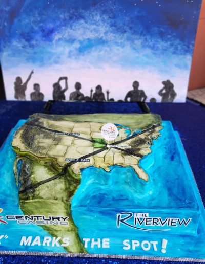 Eclipse 2024 U.S. Map Cake