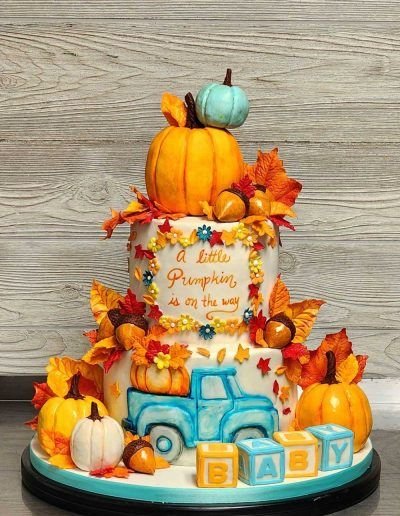 Little Pumpkin Baby Shower Cake