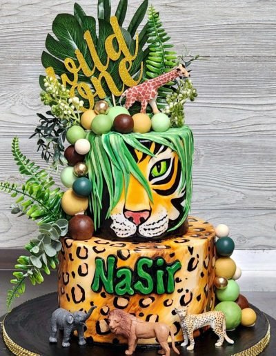 Wild One Safari Jungle Birthday Cake